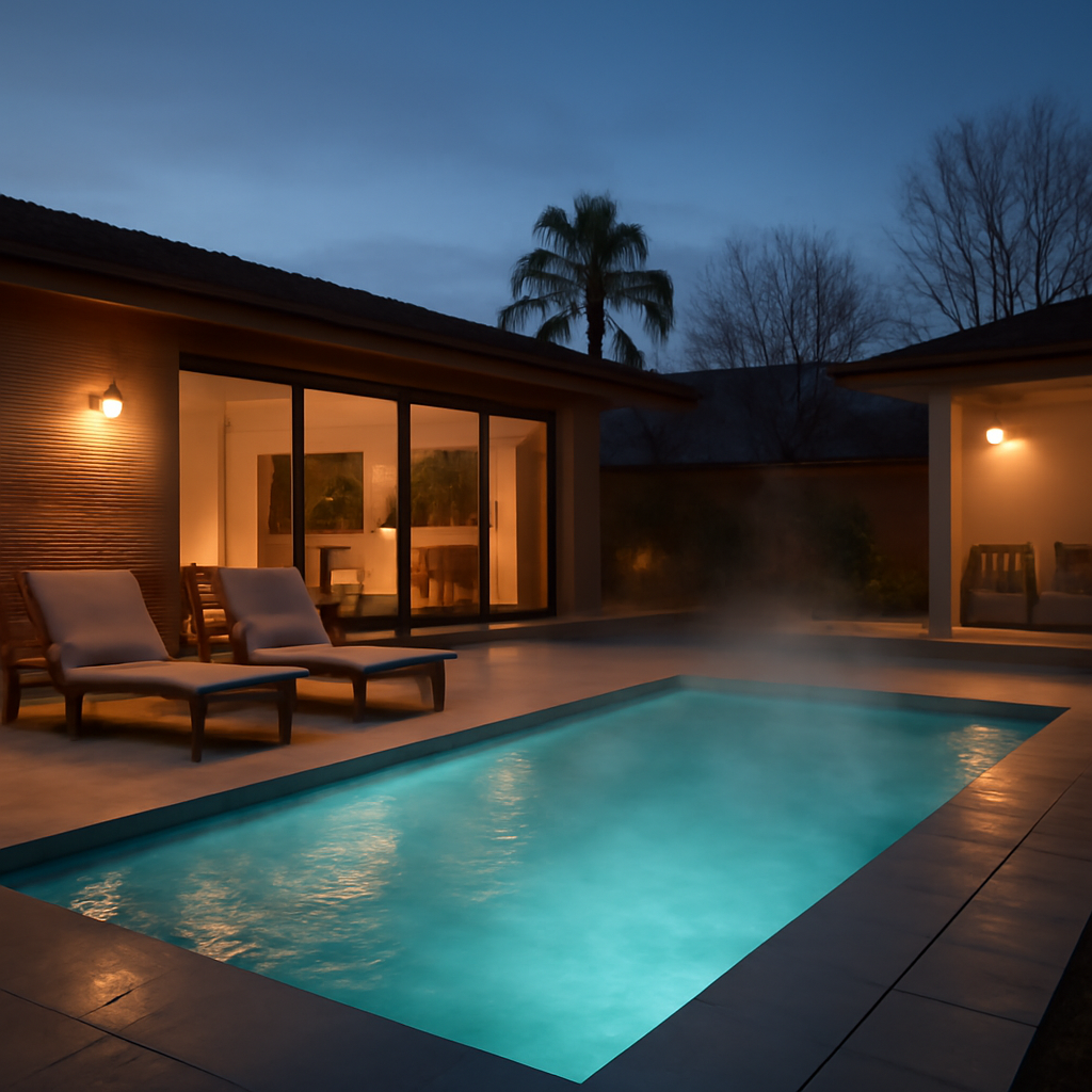 Piscina aquecida no inverno: como escolher o sistema e calcular se compensa