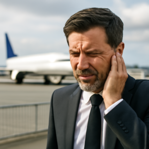 Ouvido tampado em viagens de serra e voos corporativos: como a tuba auditiva falha e o que gestores podem prevenir