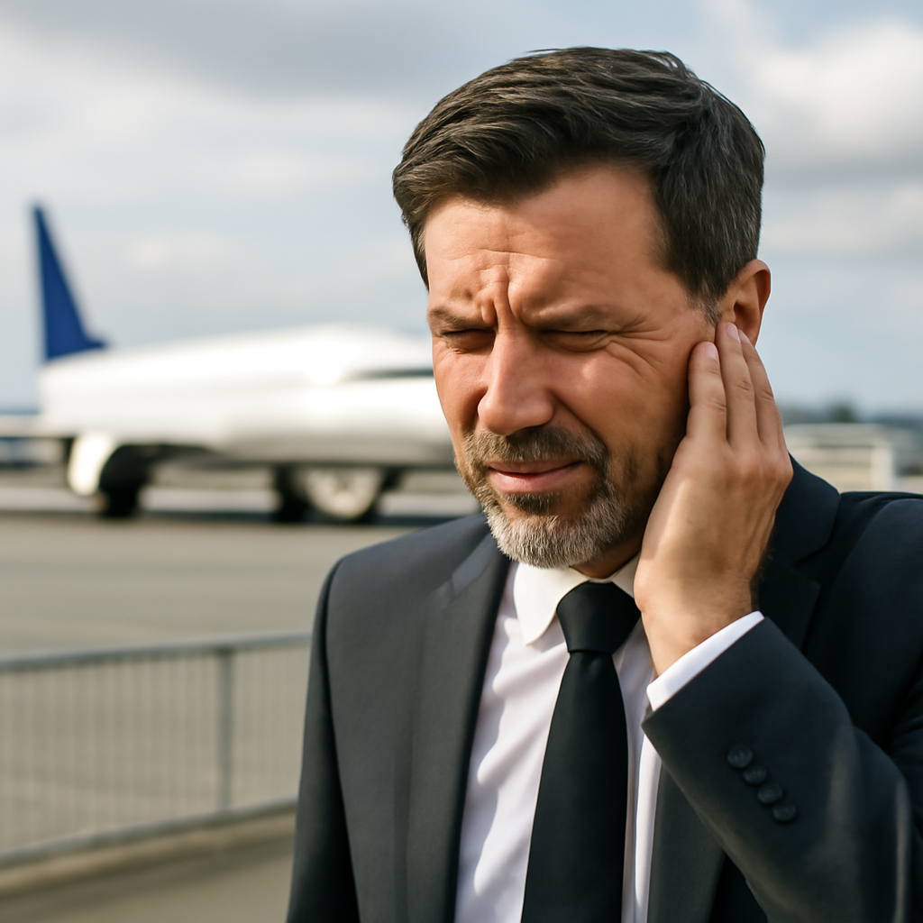 Ouvido tampado em viagens de serra e voos corporativos: como a tuba auditiva falha e o que gestores podem prevenir